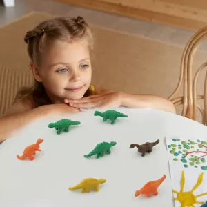 Dinosaur Shaped Erasers Animal Erasers for Kids Dinosaur Erasers Puzzle 3D Eraser Mini Eraser Dinosaur Toys Desk Pets  7 Pc Set