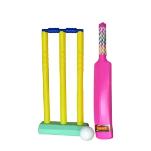 Plastic cricket bat ball set with stumps for boys and girls