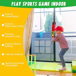 Plastic cricket bat ball set with stumps for boys and girls