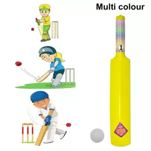 Plastic bat and ball cricket playing set for kids