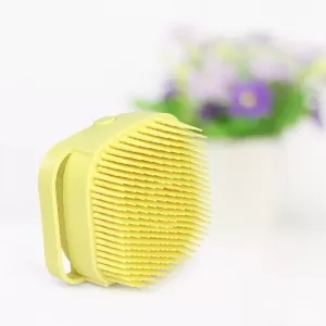 Silicone massage bath body brush with shampoo dispenser