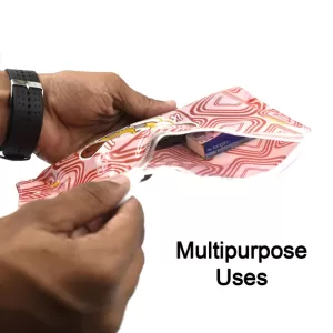 Red printed pouch for carrying stationary stuffs and all by the students 20 pc