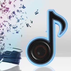 Mini Music Note Speaker Subwoofer Colorful LED Lighting
