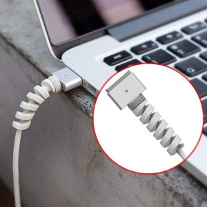 Spiral Charger Spring Cable Protector for Data Cable Pack of 4