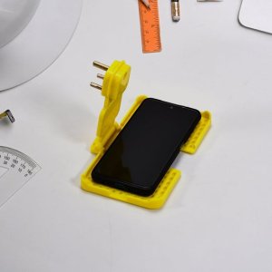 Multi Purpose Wall Holder Stand for Charging Mobile Yellow