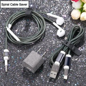 Metallic Cable Spiral Protector Wire Repair & Pet Cord Saver