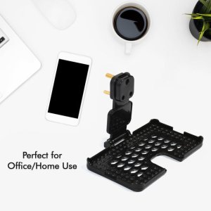 Mobile Charging Wall Holder Stand Multi Purpose Socket Hanger Black