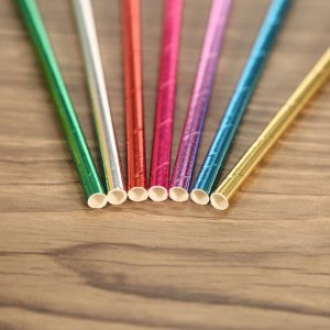 Colorful Paper Straws for Home Eco Friendly & Durable