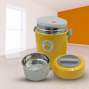 Heavy Stainless Steel Lunch Box Leak Proof 2 Compartment Tiffin Box