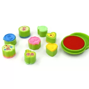 A set of 9 stamps designed for children's use in various household settings perfect for children's recreational activities.