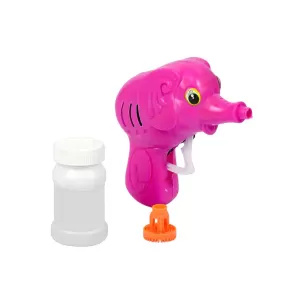 Elephant shape hand pressing bubble gun toy for kids  with bubble liquid.