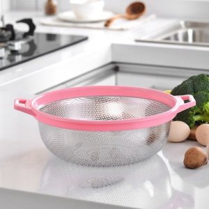 Big Stainless Steel Colander with Handle Kitchen Strainer