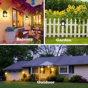 Solar Wall Lights Wireless Dusk to Dawn Lantern