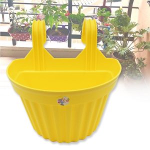 Multicolor Hanging Plastic Planters Indoor Outdoor Use