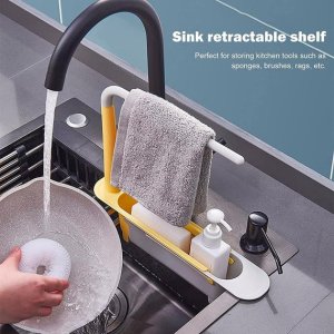 Telescopic Sink Storage Rack Kitchen Dish Organizer
