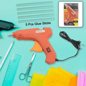 Professional 60W Glue Gun 5 Glue Sticks On Off Switch
