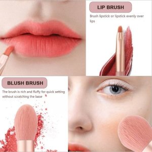 8 Piece Mini Makeup Brush Set with Portable Case