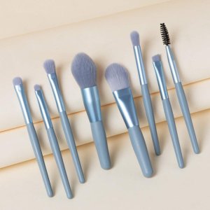 8 Piece Mini Makeup Brush Set with Portable Case