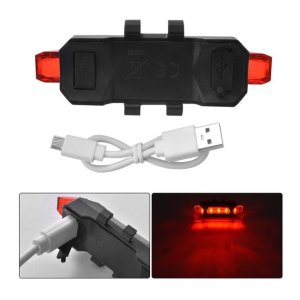 USB Rechargeable LED Bike Lights Set Waterproof Front & Back Lights