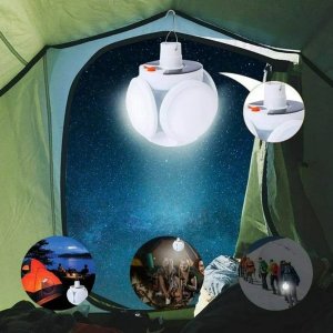 Solar Emergency LED Bulb USB Charging Camping Lamp