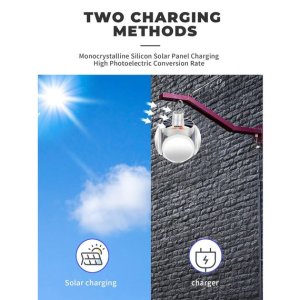 Solar Emergency LED Bulb USB Charging Camping Lamp