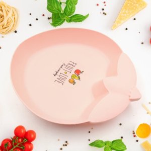 Strawberry Shape Kids Plate BPA Free Cartoon Bowl