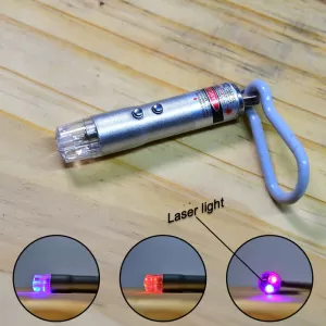 3 In 1 laser light with LED flashlight  torch Keychain and  laser pointer