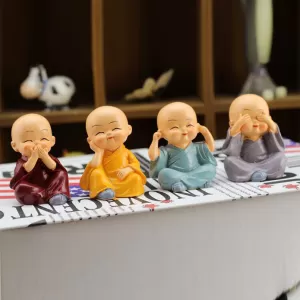 Enhance Your Spaces with Baby Buddha 4PC Set  Perfect for Home Office and Official Decor