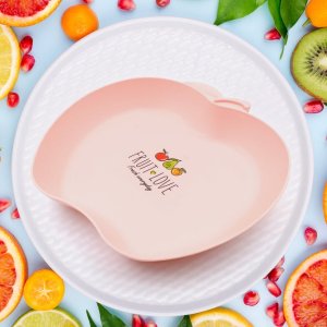 Apple Shape Plate for Kids BPA Free Snack Plate