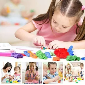 Non Toxic Creative 50 Dough Clay Mould  5 Different Colors Pack of 6 Pcs