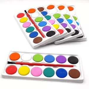 Premium Watercolor Painting Kit 12 Vibrant Shades and Paint Brush 13 pcs