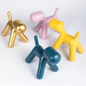 Plastic Cute Animal Puppy Chair Creative Dog Footstool for Bedroom Living Room and Entrance Gift 1 PC