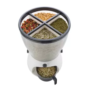 4 In 1 Rice Dispenser  Grain Storage Container  Cereal Dispenser 10L Storage