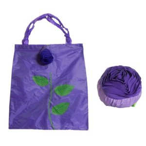 Foldable Bag Cute Rose Shape Cover Reusable Nylon Bag