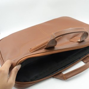 Multipurpose Faux Leather Laptop Shoulder Bag for Executives