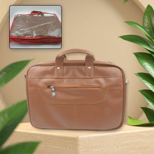 Multipurpose Faux Leather Laptop Shoulder Bag for Executives