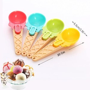 Ice Cream Spoons 2Pcs Plastic Watermelon Scoopers for Summer Party