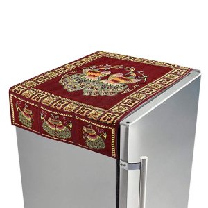 Cotton Fridge Top Cover Set Standard Peacock Design