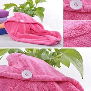 Microfiber Hair Wrap Towel Cap Quick Turban Hair Drying Absorbent Towel