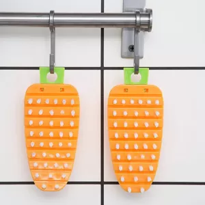 Vegetable Scrubbing Brush Non Toxic Carrot Shaped Fruit and  Potato Scrubber