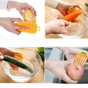 Vegetable Scrubbing Brush Non Toxic Carrot Shaped Fruit and  Potato Scrubber