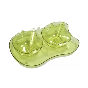 Apple Shape 2 Piece Serving Set  Bowl Spoon and  Tray  Dinnerware for Serving Snacks and Pickle