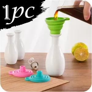 Silicone Funnel for Kitchen Use  Oil Pouring Sauce Water Juice