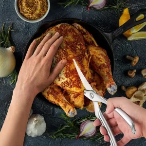 Heavy Duty Stainless Steel Poultry Shears  Premium Ultra Sharp Kitchen Scissors