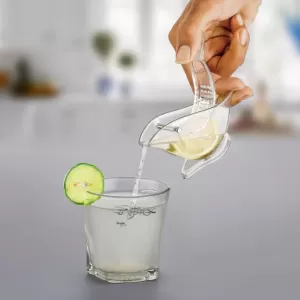 Manual Lemon Slice Squeezer  Portable Transparent Fruit Juicer for Kitchen
