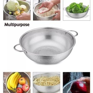 Large Stainless Steel Colander for Pasta Fruits Veggies
