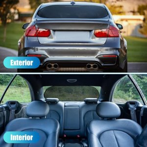 Car Rear Window Sun Shade 39x20 Foldable 4 Suction Cups