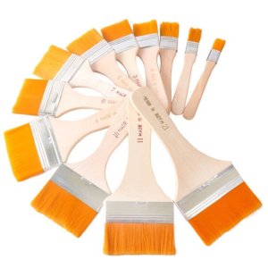 Set of 12 Artistic Flat Painting Brushes