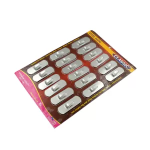 Multipurpose Stainless Steel Wall Hanging Hook Self Adhesive for Clothes Calender Bathroom Tiles Kitchen Key Hange 18pc