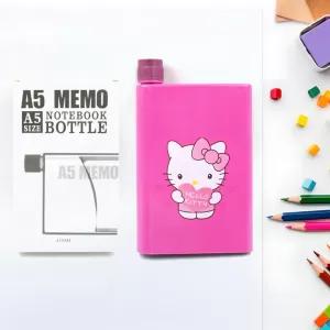 A5 Notebook Shape Water Bottle Hello Kitty 420ml